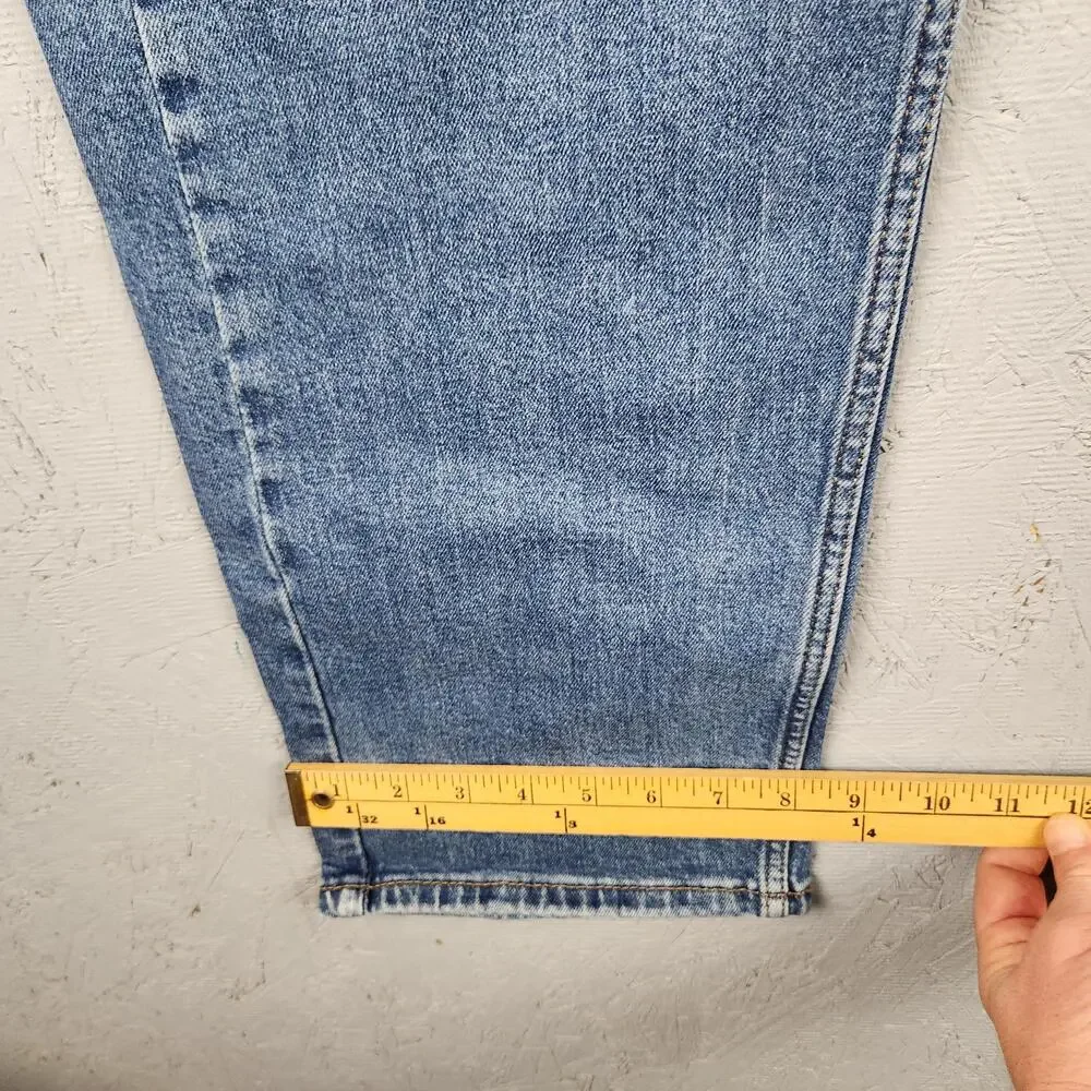 Levis 505 Jeans Mens 38x30 Blue Denim Straight Leg Regular Fit Stretch Mid Wash